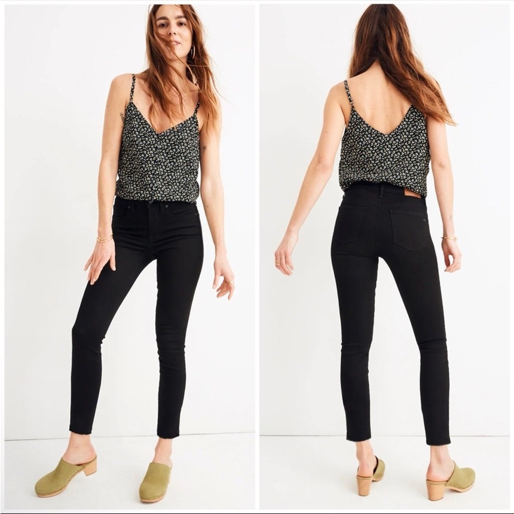 Madewell 9” High Rise Skinny Crop Jean In Black